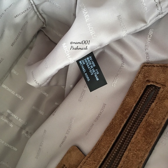 Michael Kors Astor Patchwork Suede Satchel Handbag Purse - Picture 8 of 8